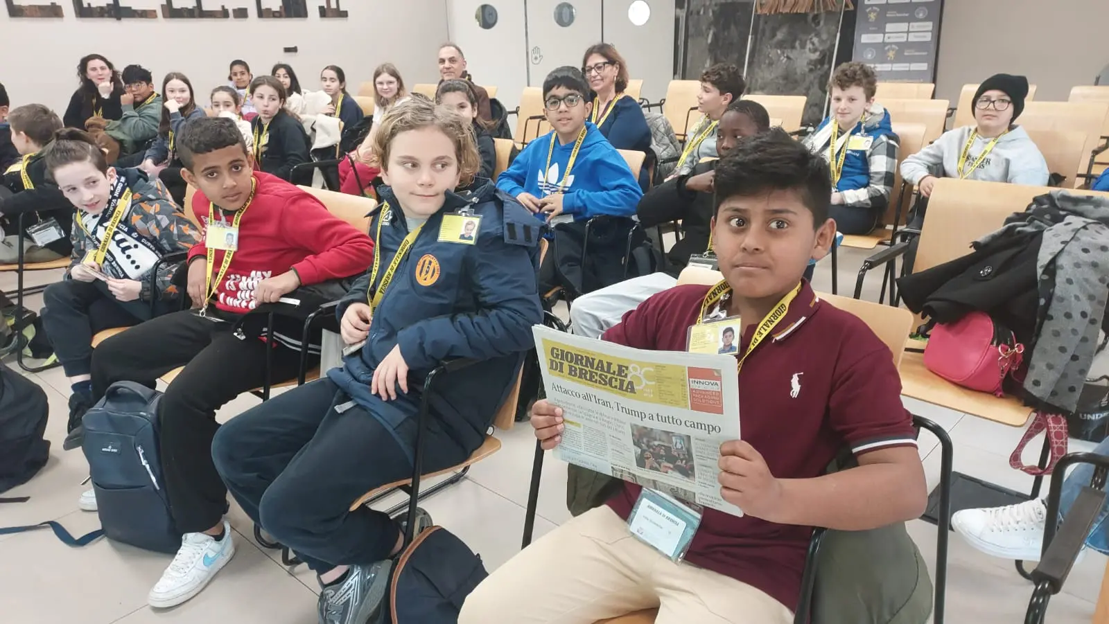 La classe V F della scuola Canossi di Ospitaletto in visita la GdB