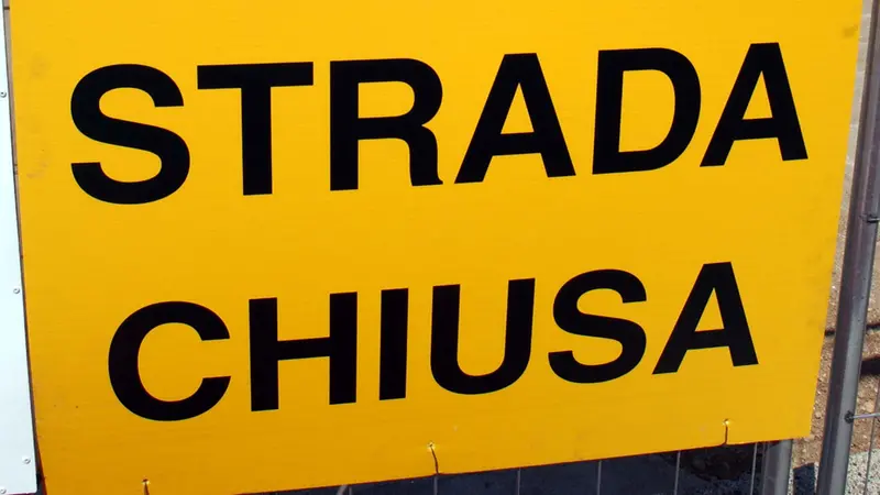 Strada chiusa fino al 13 marzo (foto d'archivio)