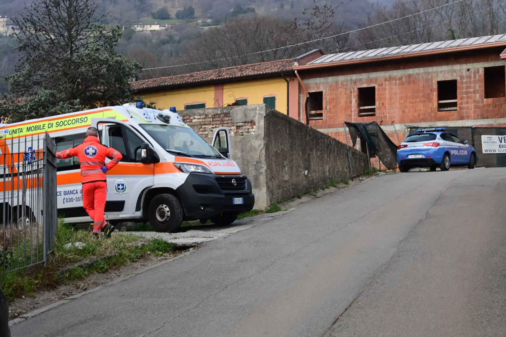 Il luogo dell'infortunio mortale in Maddalena