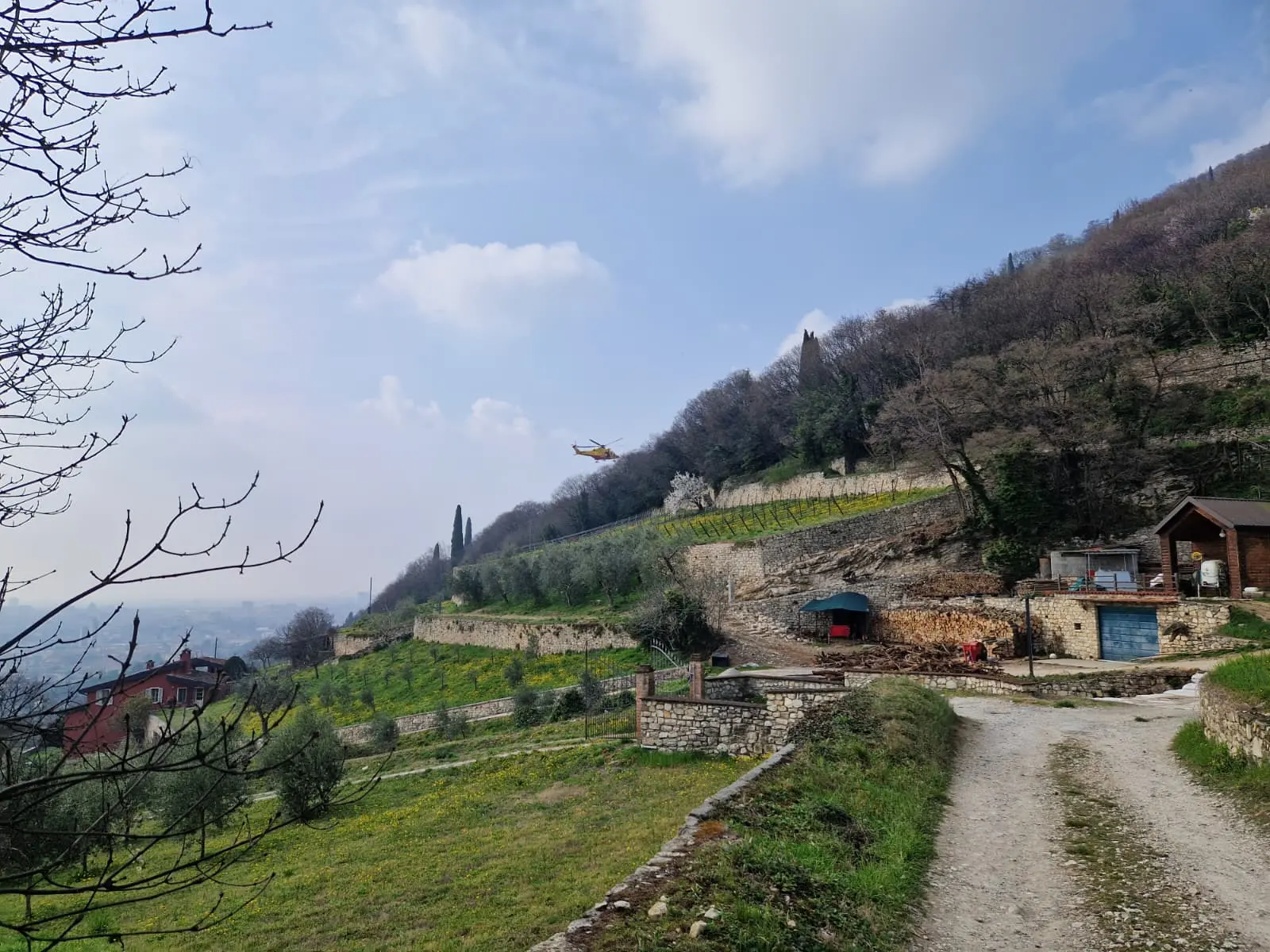 Il luogo dell'infortunio mortale in Maddalena