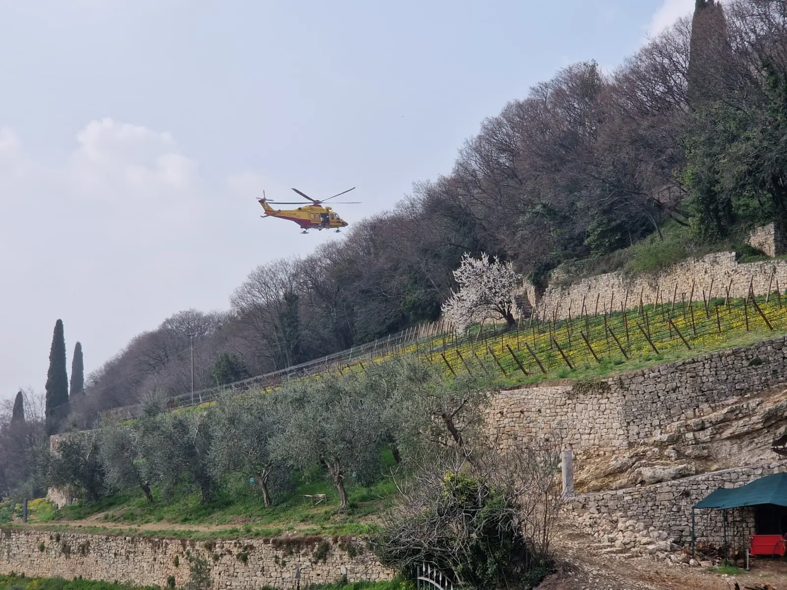 Il luogo dell'infortunio mortale in Maddalena