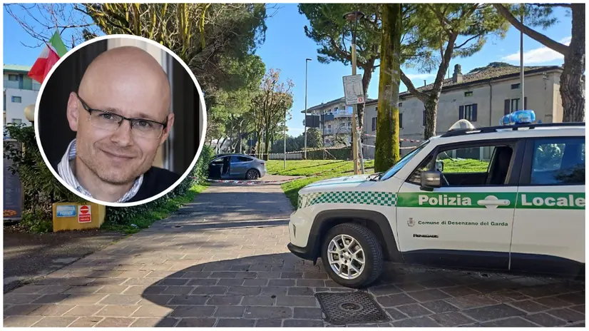 Lo schianto e, nel tondo, Laurent Pierre Schnepf - © www.giornaledibrescia.it