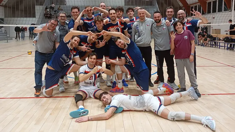 L'esultanza del Team Volley Cazzago