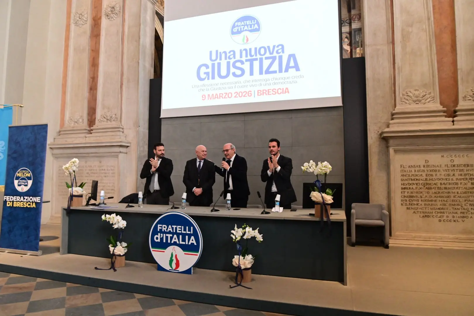 Referendum, il ministro della Giustizia Nordio a Brescia