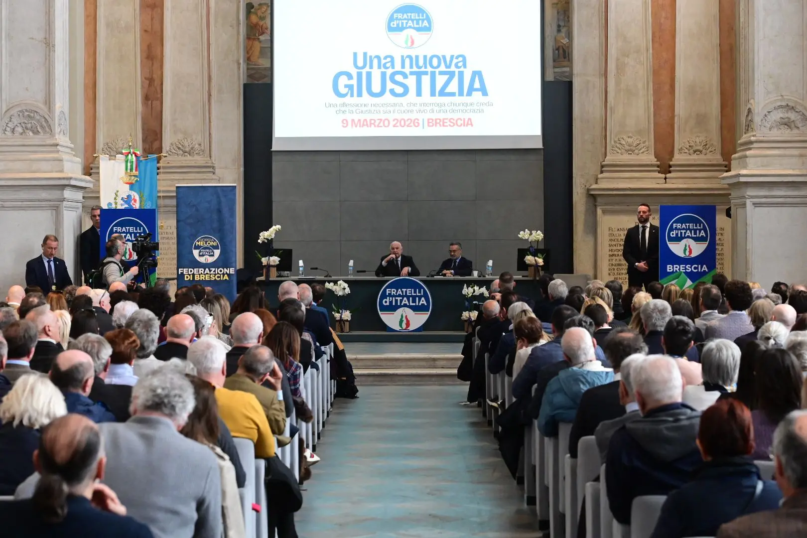 Referendum, il ministro della Giustizia Nordio a Brescia