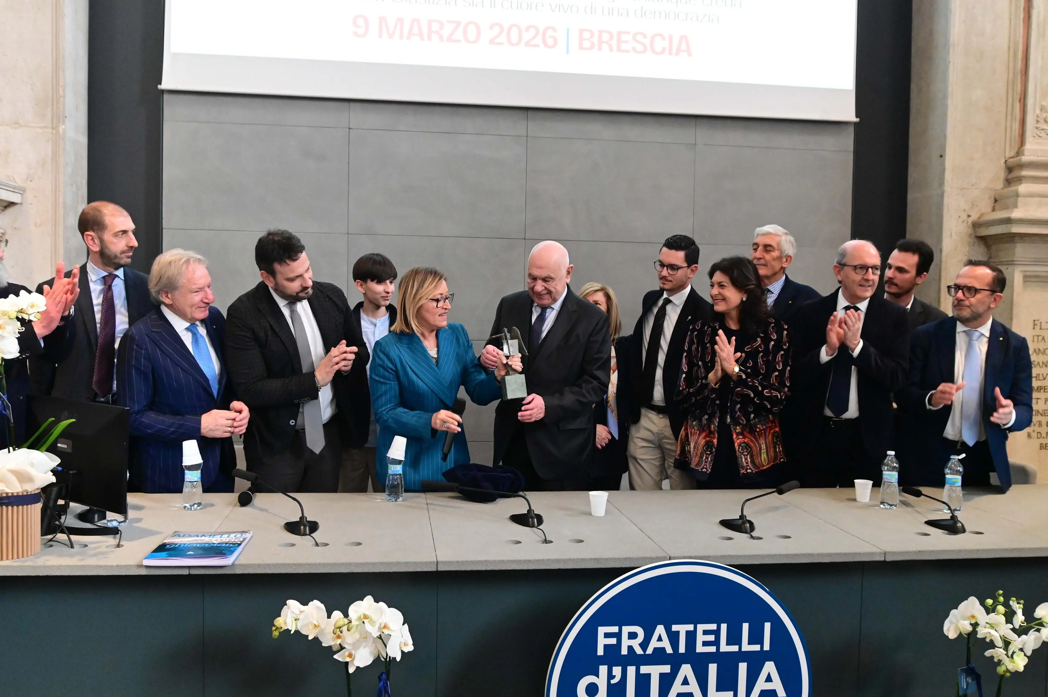 CRONACA  BRESCIA AUDITORIUM SANTA GIULIA  IL MINISTRO CAARLO NORDIO PER IL COMITATO PER IL SI REDAZIONE CRONACA 09-03-2026 GABRIELE STRADA NEW EDEN GROUP                             