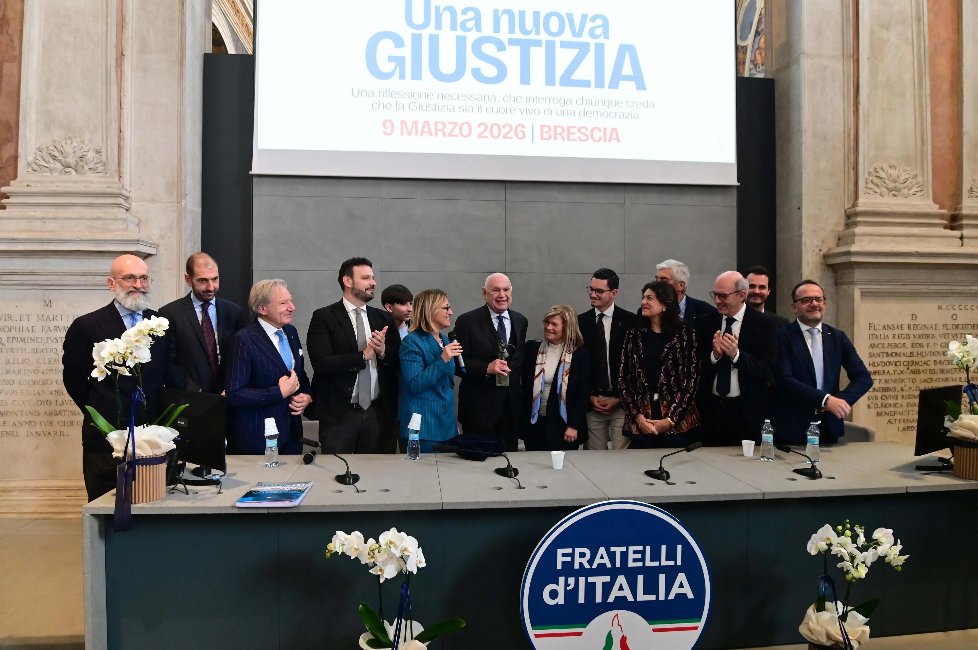 CRONACA  BRESCIA AUDITORIUM SANTA GIULIA  IL MINISTRO CAARLO NORDIO PER IL COMITATO PER IL SI REDAZIONE CRONACA 09-03-2026 GABRIELE STRADA NEW EDEN GROUP                             
