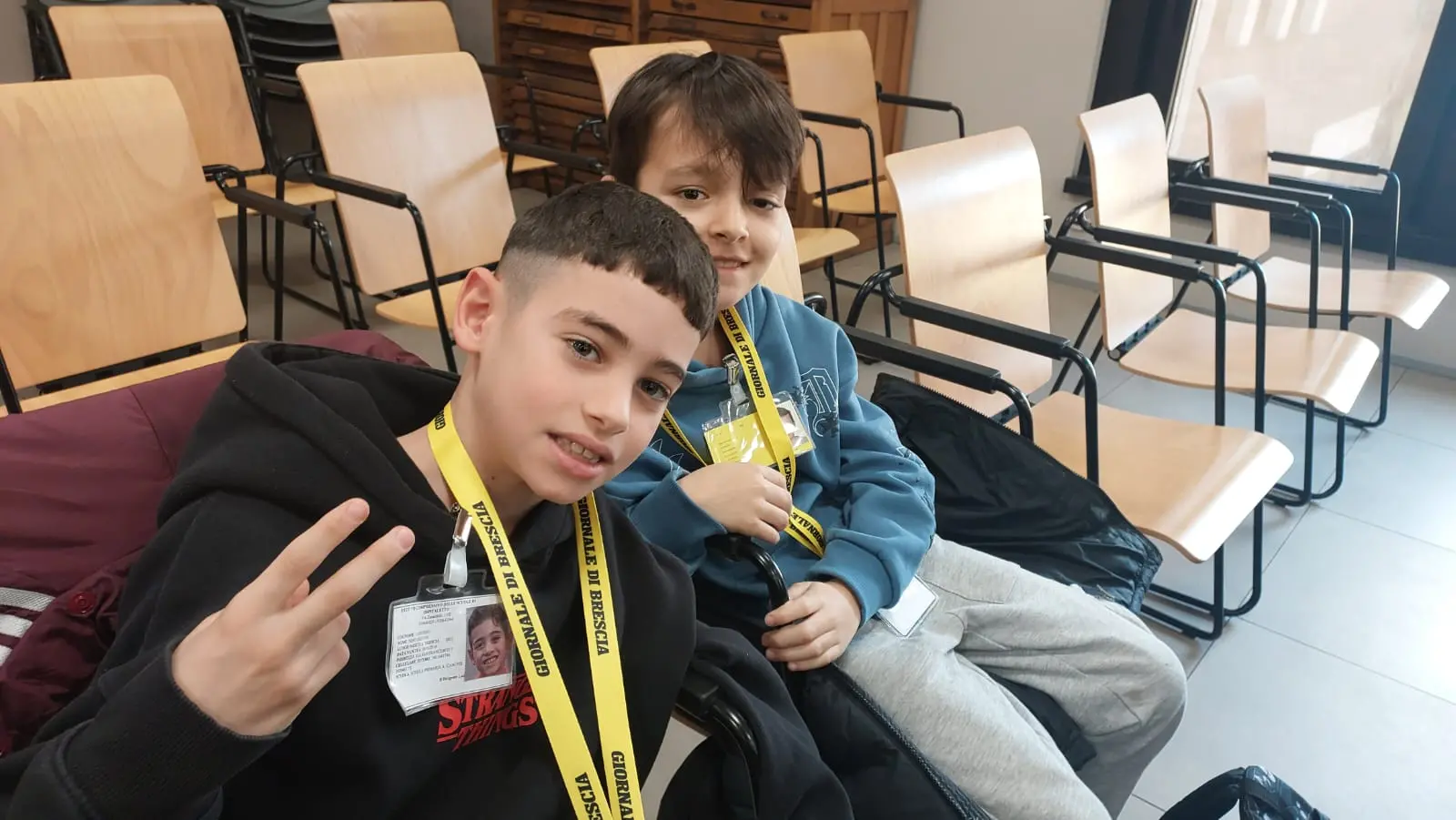 La classe 5D dell’istituto comprensivo di Ospitaletto in visita al GdB