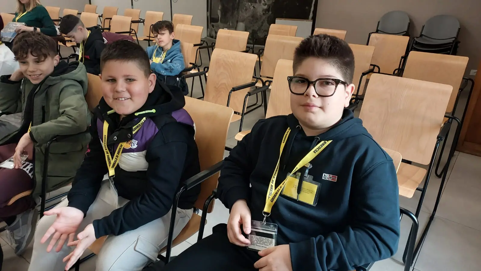 La classe 5D dell’istituto comprensivo di Ospitaletto in visita al GdB