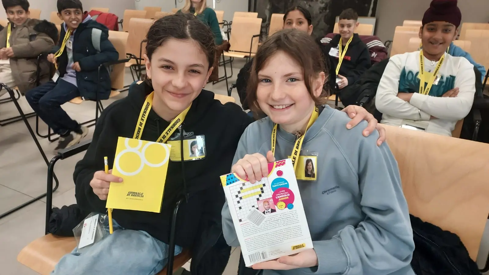 La classe 5D dell’istituto comprensivo di Ospitaletto in visita al GdB