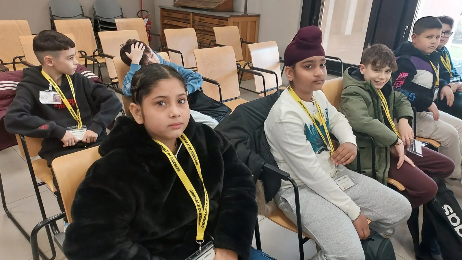 La classe 5D dell’istituto comprensivo di Ospitaletto in visita al GdB