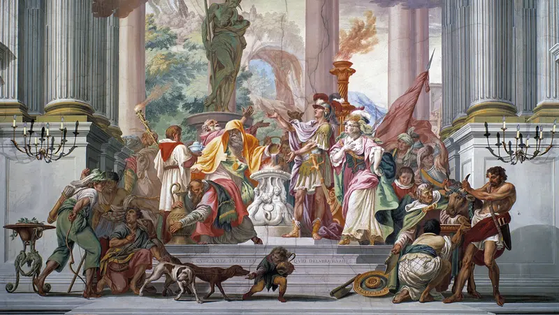 Un affresco ispirato all'Eneide a Palazzo Materossi, in città