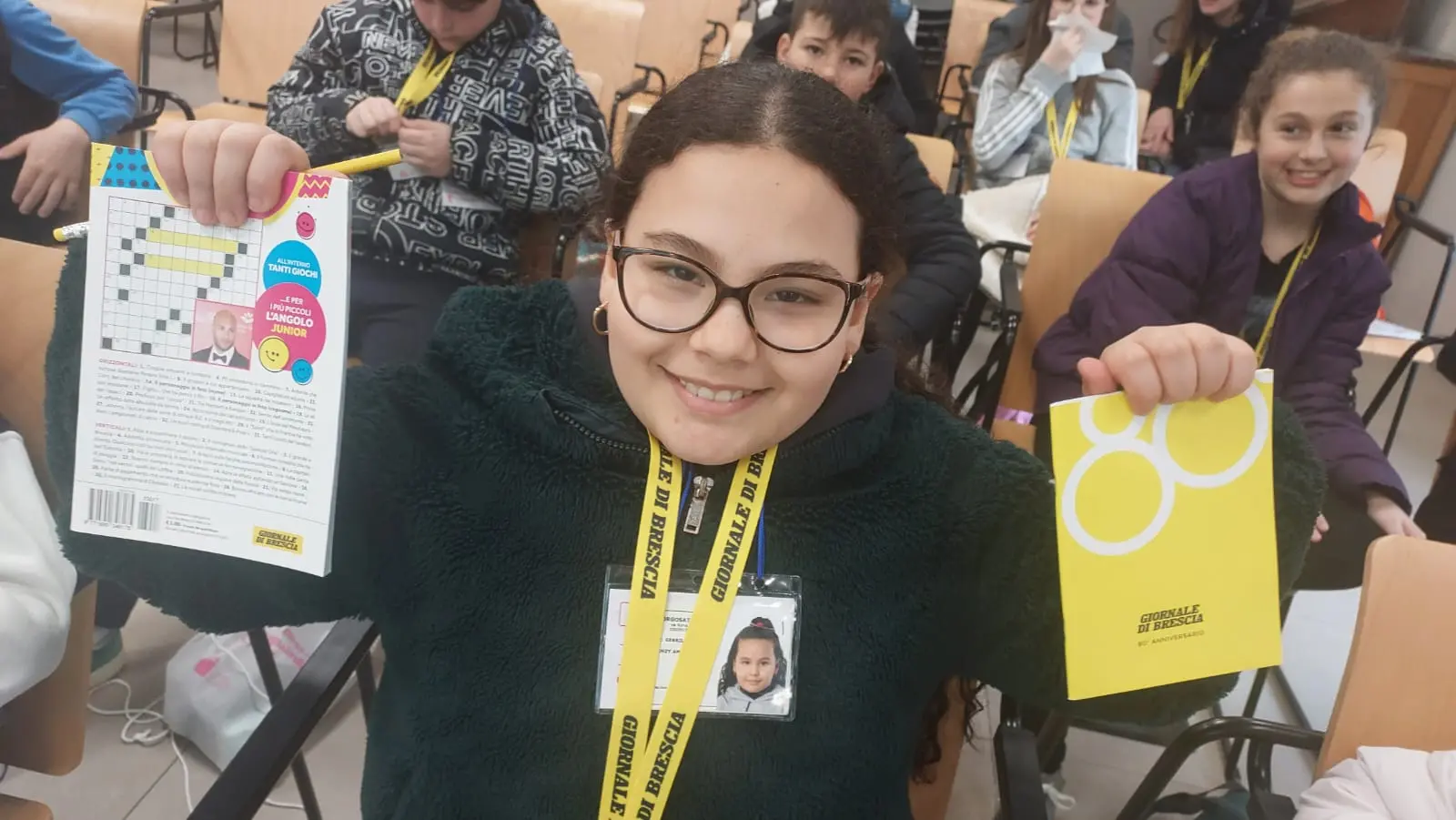 La classe V C dell'istituto don Milani di Borgosatollo in visita al GdB