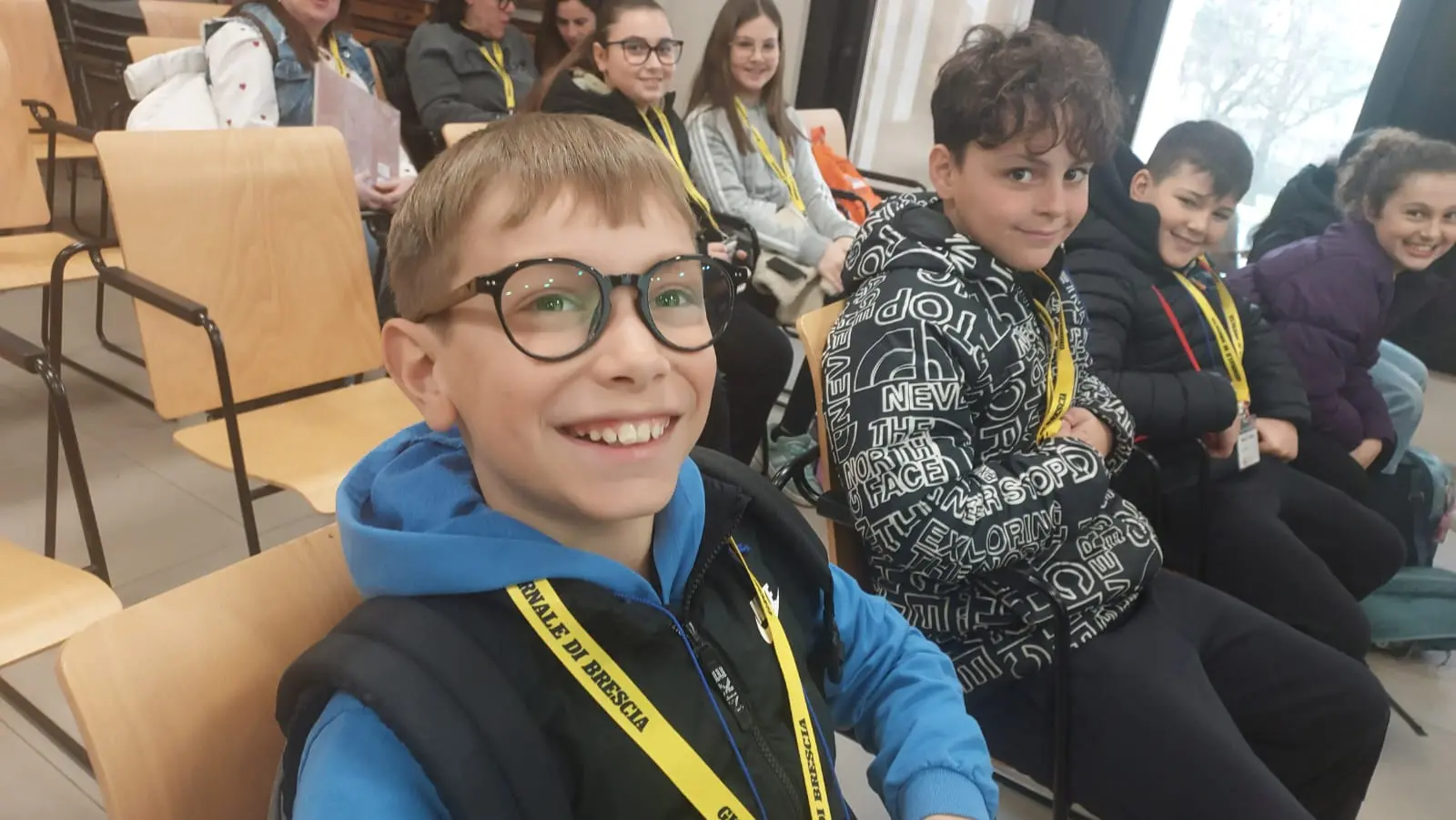 La classe V C dell'istituto don Milani di Borgosatollo in visita al GdB