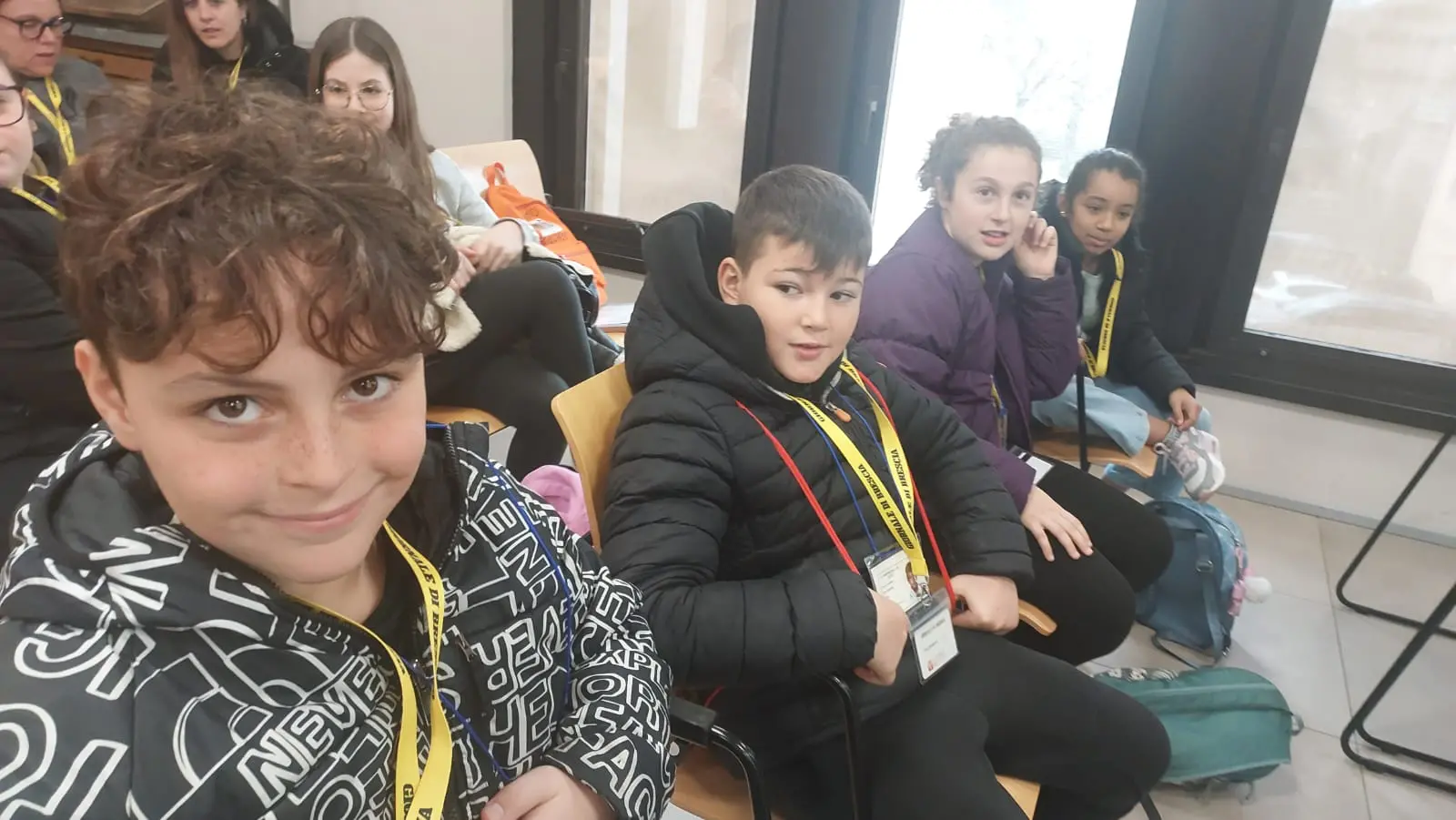 La classe V C dell'istituto don Milani di Borgosatollo in visita al GdB