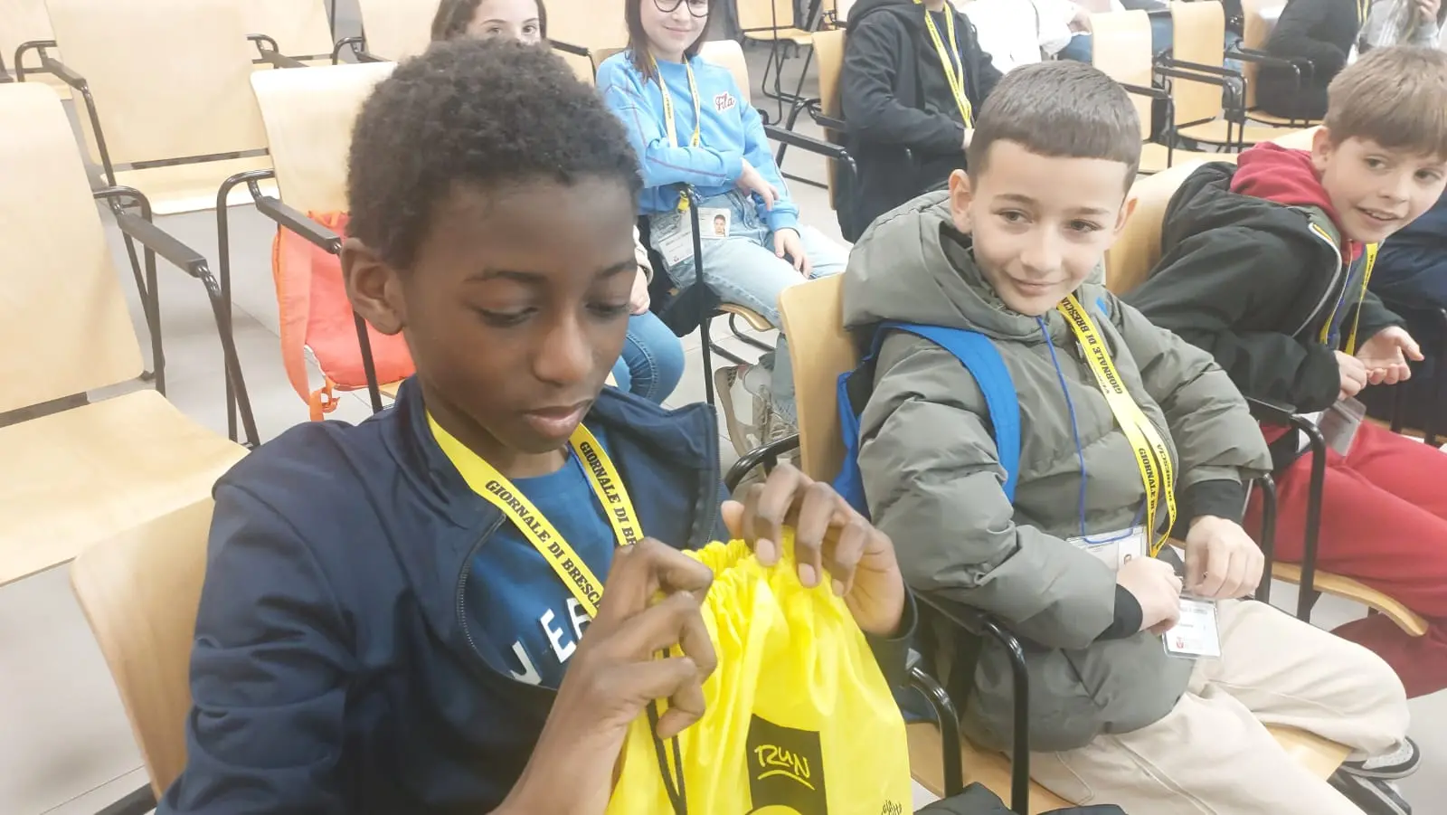 La classe V C dell'istituto don Milani di Borgosatollo in visita al GdB