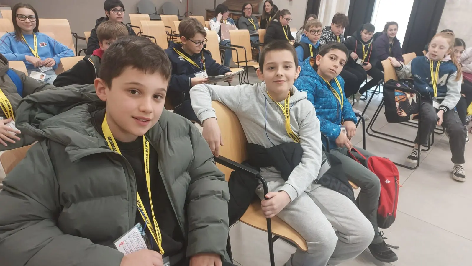 La classe V C dell'istituto don Milani di Borgosatollo in visita al GdB