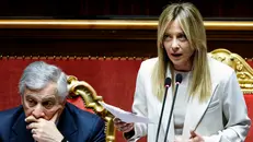 Giorgia Meloni e il ministro degli Esteri Antonio Tajani - Foto Ansa/Angelo Carconi © www.giornaledibrescia.it