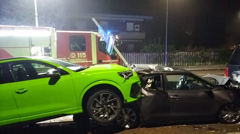 L'incidente in via Costalunga a Brescia