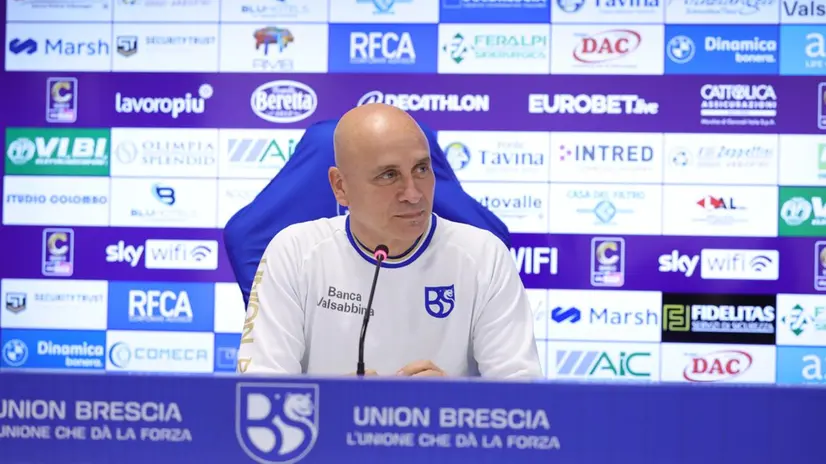 Eugenio Corini in conferenza - Media house Union Brescia