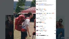 Mattia Stanga durante la prima puntata, foto Instagram