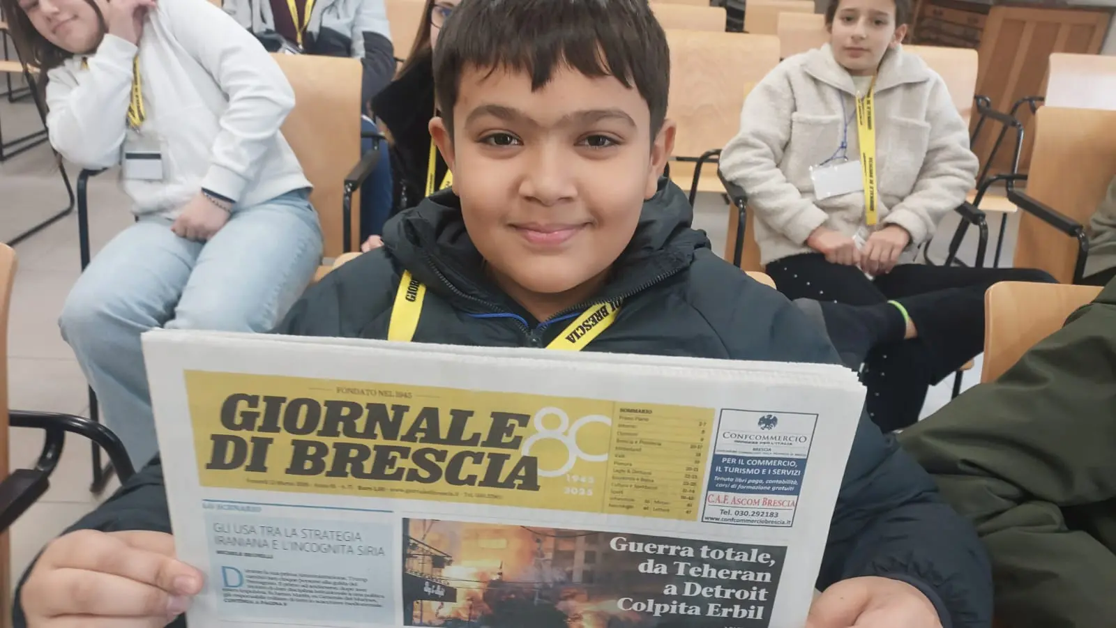 La quinta B dell’istituto don Milani di Borgosatollo in visita al GdB