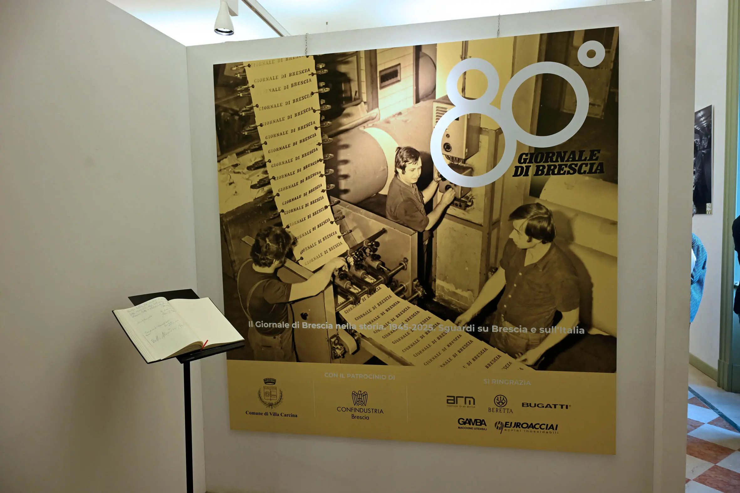 L'inaugurazione della mostra per gli 80 anni del GdB a Villa Carcina