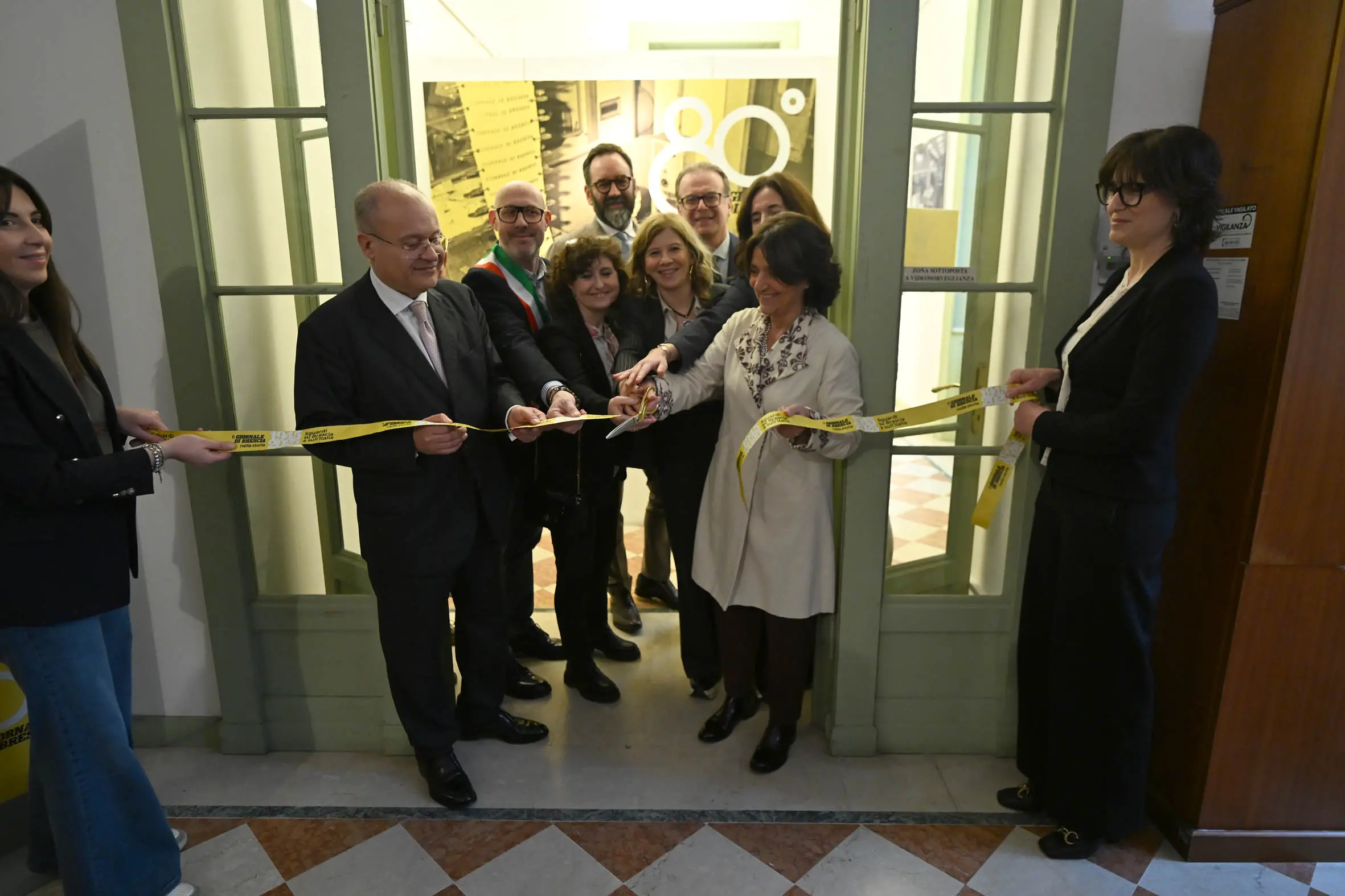 L'inaugurazione della mostra per gli 80 anni del GdB a Villa Carcina