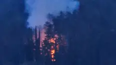 Le fiamme e la colonna di fumo - © www.giornaledibrescia.it