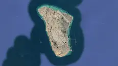 Un'immagine satellitare dell'isola di Kharg (da Maps)
