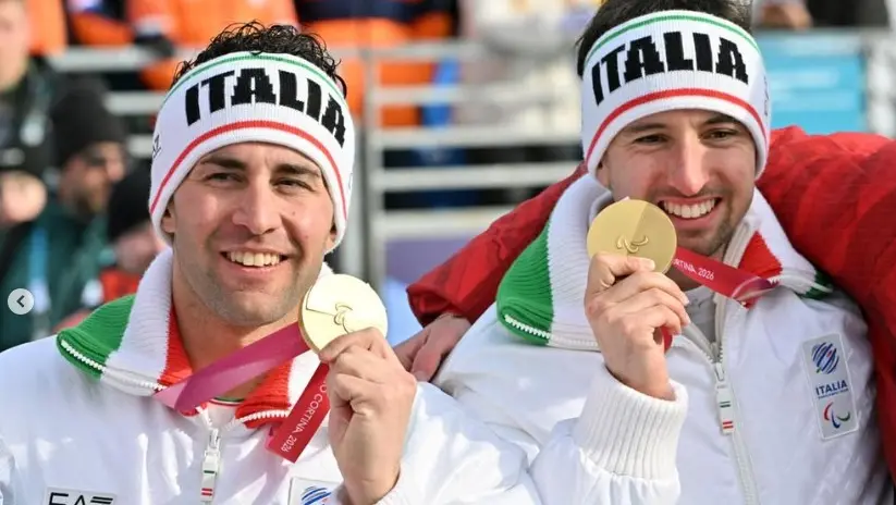 Andrea Ravelli e Giacomo Bertagnolli con l'oro