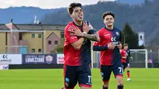 L'esultanza di Ghillani - Foto New Reporter Pasotti © www.giornaledibrescia.it