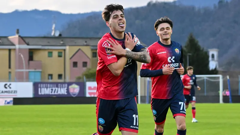 L'esultanza di Ghillani - Foto New Reporter Pasotti © www.giornaledibrescia.it