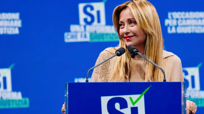 La premier Giorgia Meloni a sostegno del «sì» - Foto Ansa © www.giornaledibrescia.it