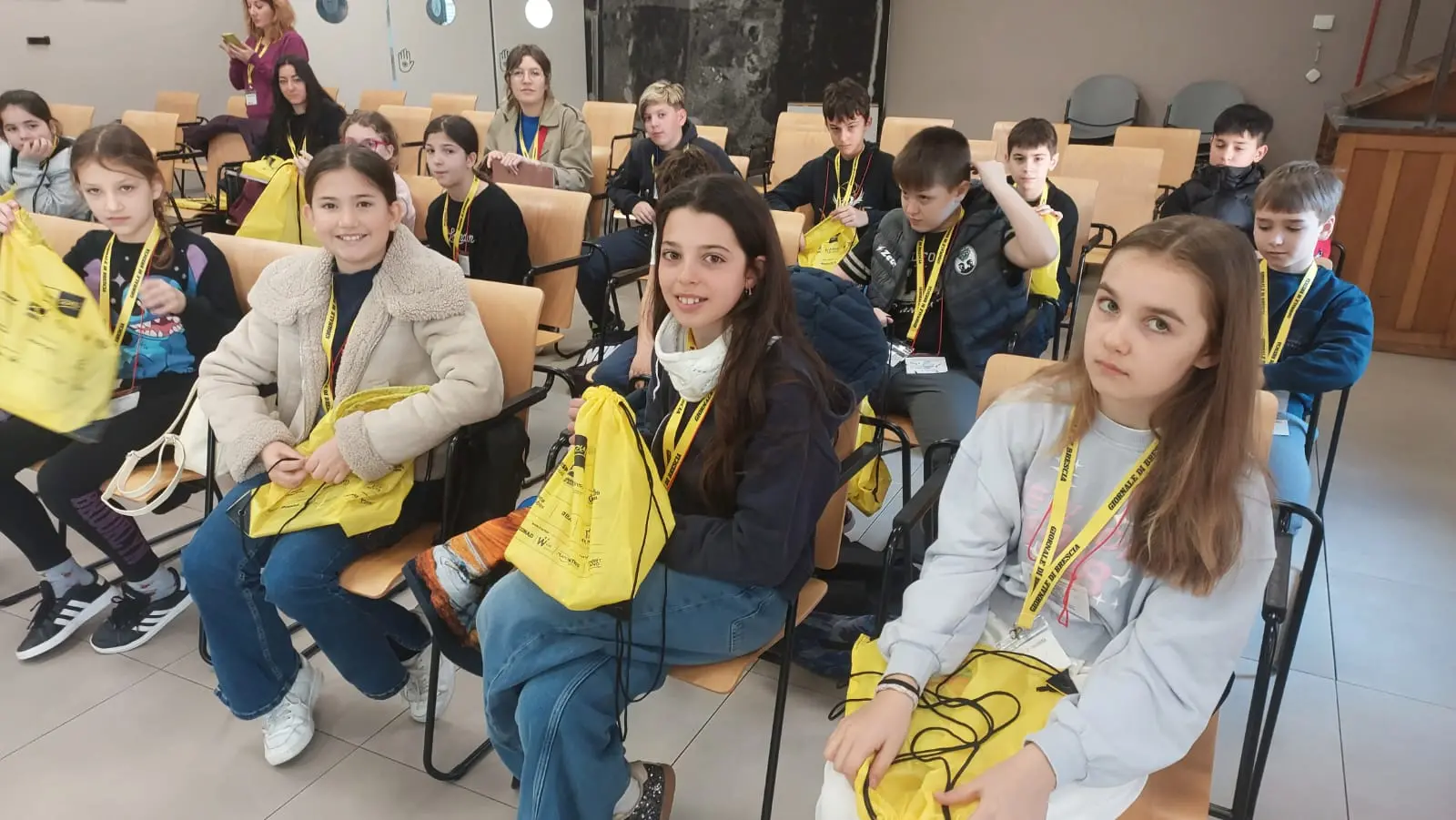 La classe V A della scuola Laini di Desenzano in visita al GdB