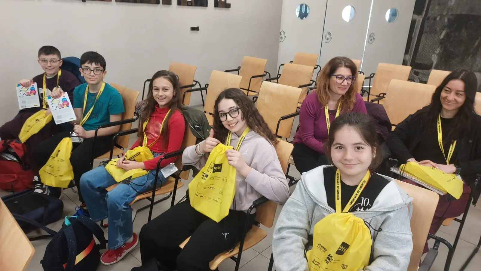 La classe V A della scuola Laini di Desenzano in visita al GdB
