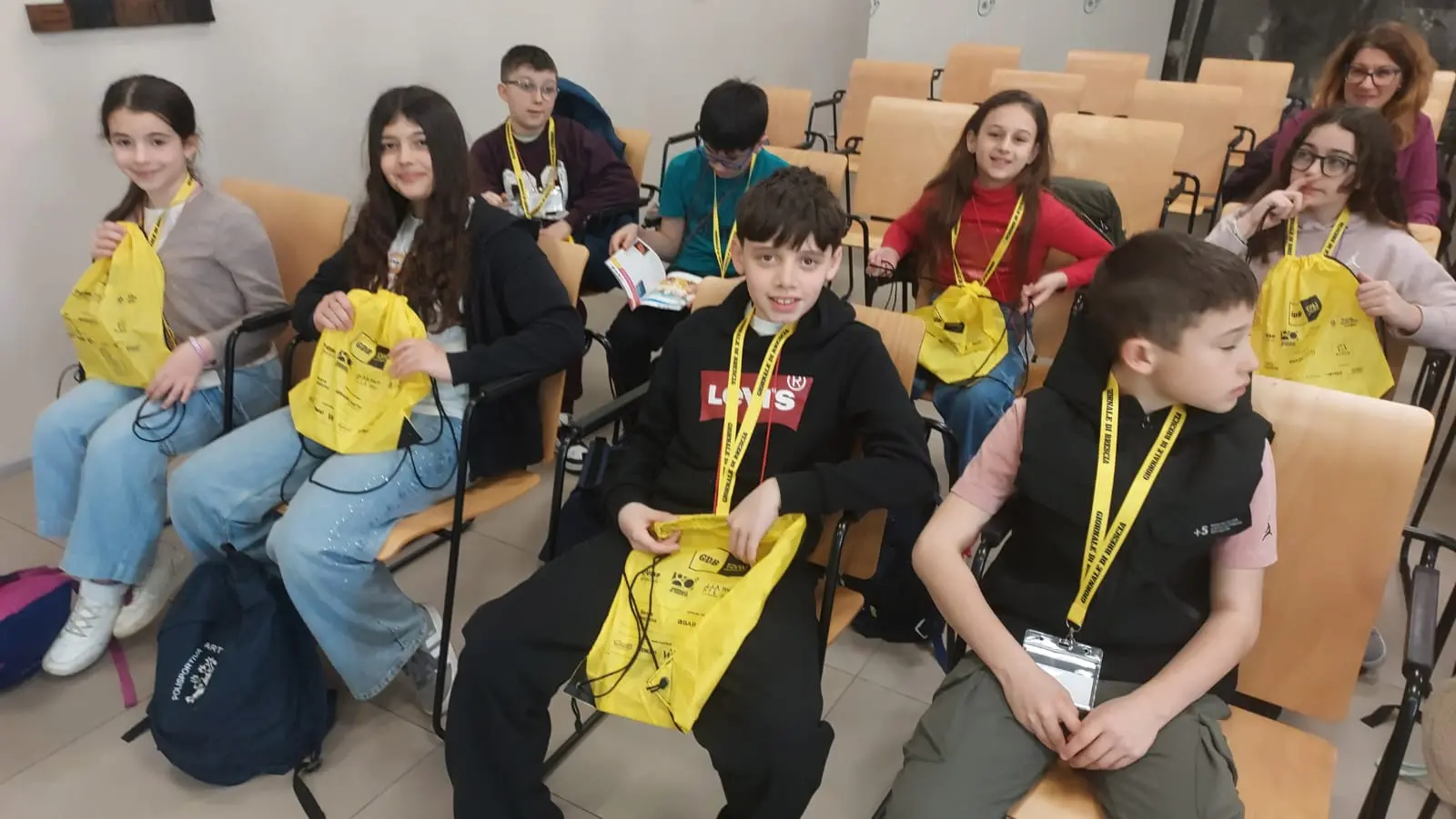 La classe V A della scuola Laini di Desenzano in visita al GdB