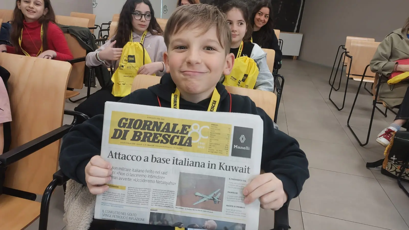 La classe V A della scuola Laini di Desenzano in visita al GdB