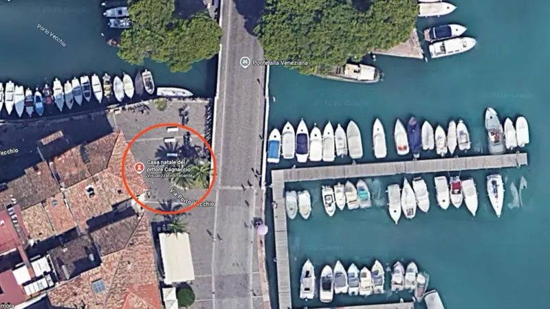 Il punto d'interesse segnalato sulla mappa