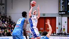 Nikola Ivanovic della Germani in azione a Cremona - Foto Degaspari/Ciamillo-Castoria © www.giornaledibrescia.it