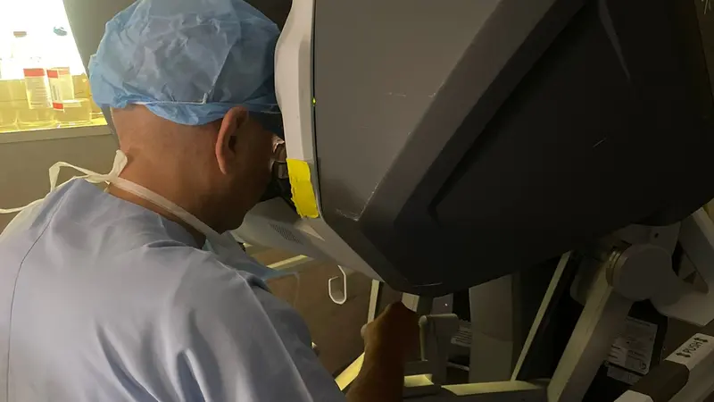 Immagini realizzate durante un’operazione di tumore al rene