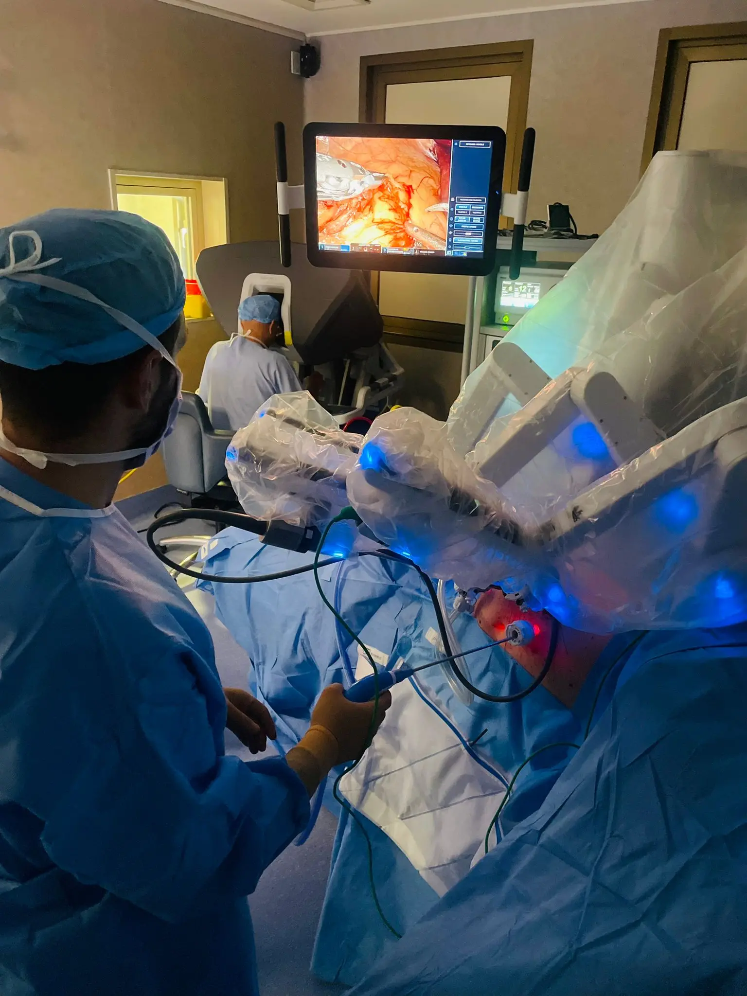 Immagini realizzate durante un’operazione di tumore al rene