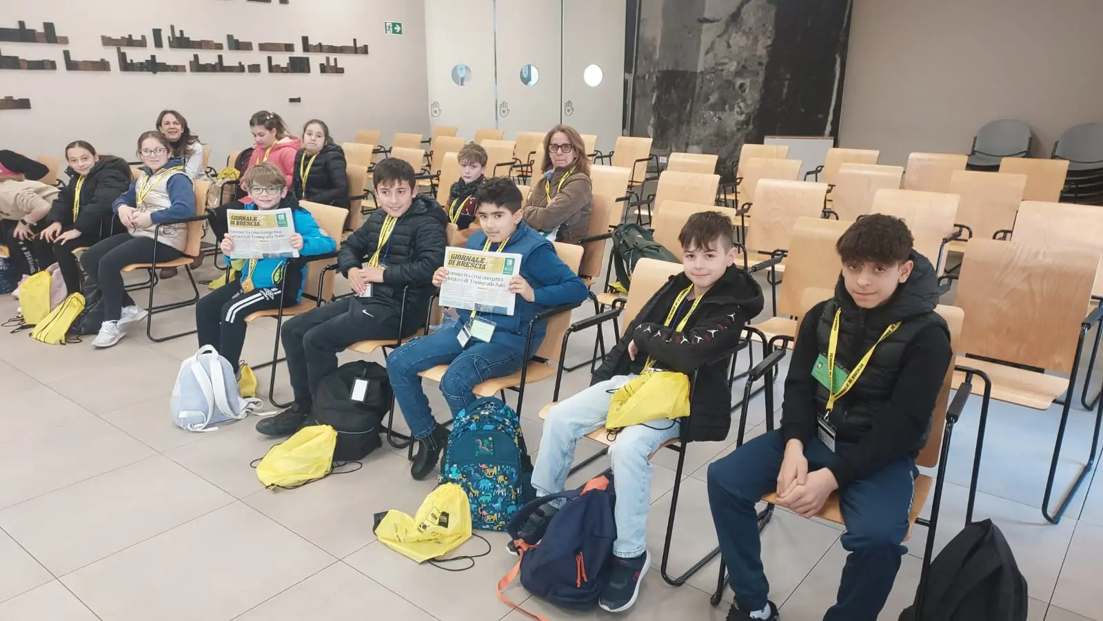 La classe V della scuola primaria di Paitone in visita al GdB