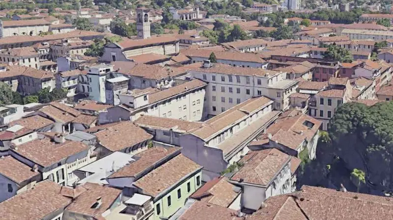 Una veduta dall'alto del complesso