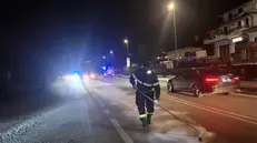 L'intervento dei Vigili del fuoco sulla tangenziale odolese