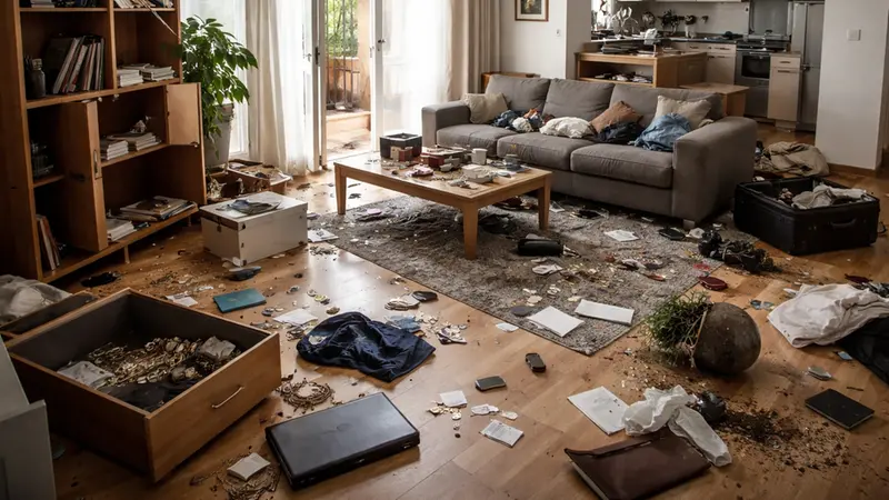 Una casa a soqquadro, il biglietto da visita lasciato dai topi di appartamento