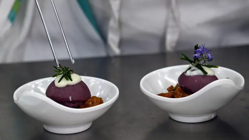 Gnocco di polenta con ragù di coniglio e fonduta - Foto New Reporter Favretto © www.giornaledibrescia.it