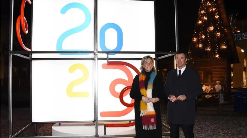 Laura Castelletti e Giorgio Gori a Bergamo - Foto Beppe Bedolis