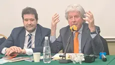 L'avvocato Della Valle (a destra) ieri a Brescia - © www.giornaledibrescia.it