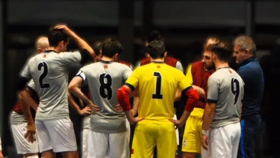 Il Brescia C5 durante un time out